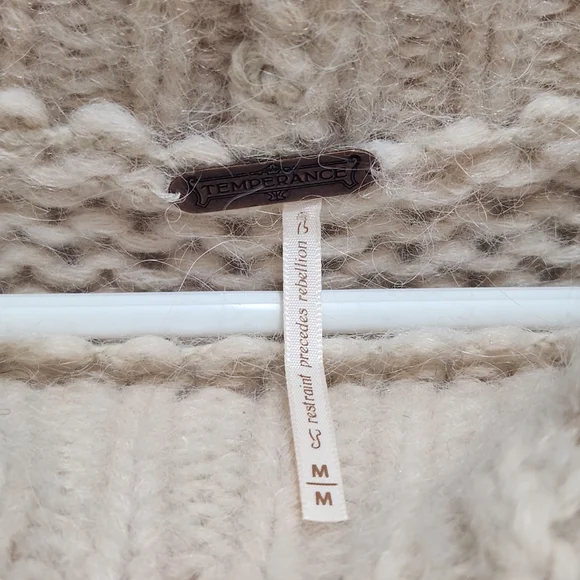 Cream Patterned Wool Sweater - Picture 3 of 4